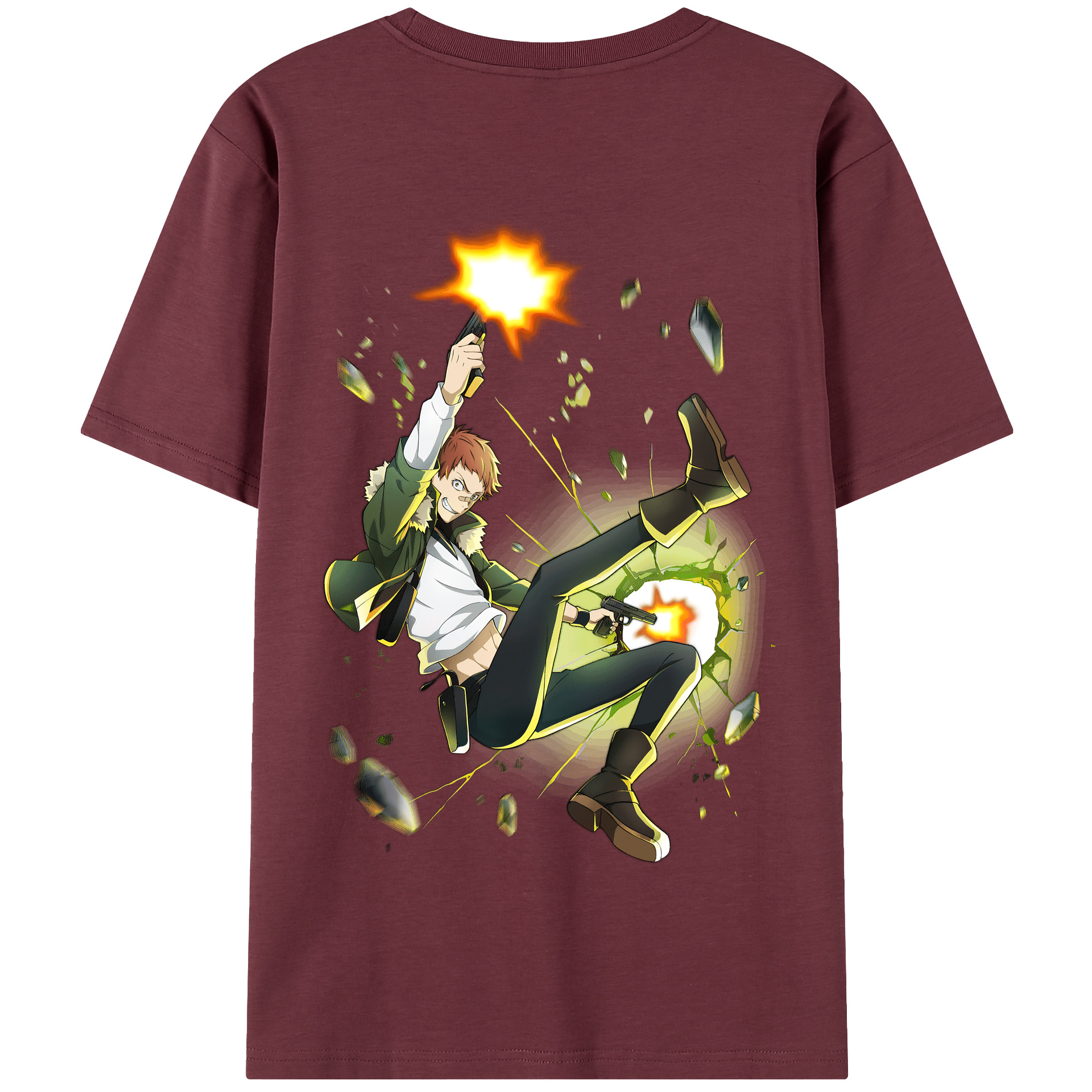 （画像用） 文豪ストレイドッグス Bungo Stray Dogs 綿100％半袖Tシャツ（背面プリント）